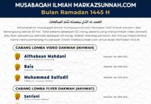 HASIL MUSABAQAH ILMIAH MARKAZSUNNAH.COM BULAN RAMADAN 1445 H Musabaqah Ramadan 1445 H